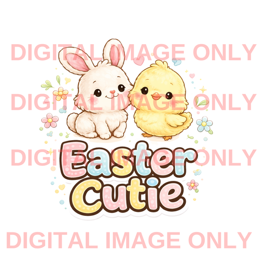 Easter Cutie – Easter Digital Art PNG
