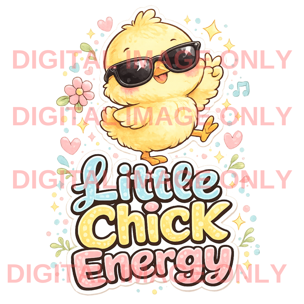 Little Chick Energy – Easter Digital Art PNG