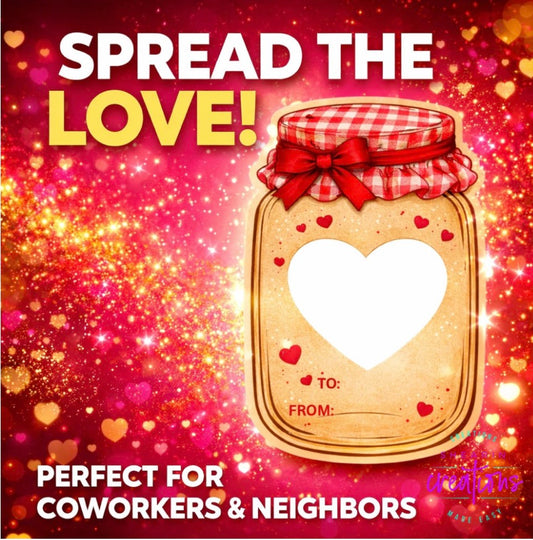 Valentine’s Day Kids Peek-A-Boo Cards | Mason Jar & Cupcake Editable Canva Template