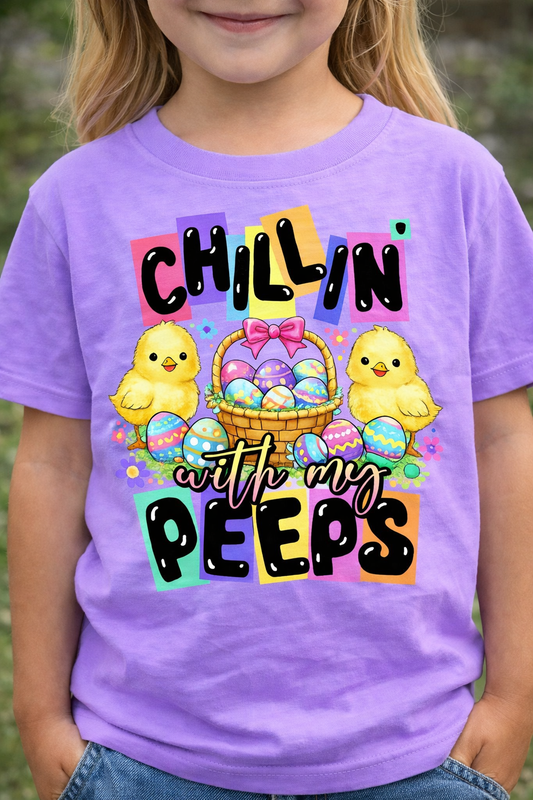 Chillin’ With My Peeps – Easter Kids PNG | Commercial Use Digital Download