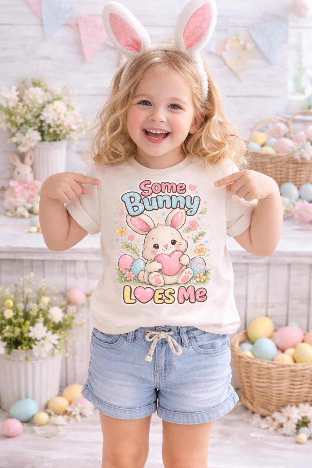 Some Bunny Loves Me – Easter Digital Art PNG