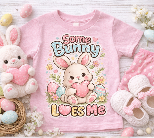 Some Bunny Loves Me – Easter Digital Art PNG